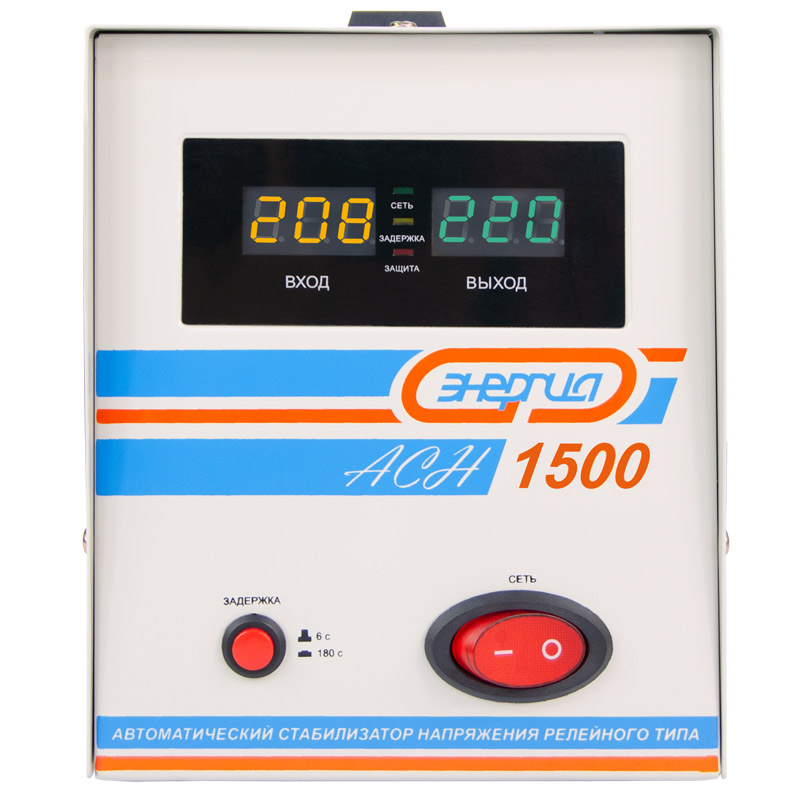 Однофазный релейный стабилизатор напряжения Энергия АСН-1500