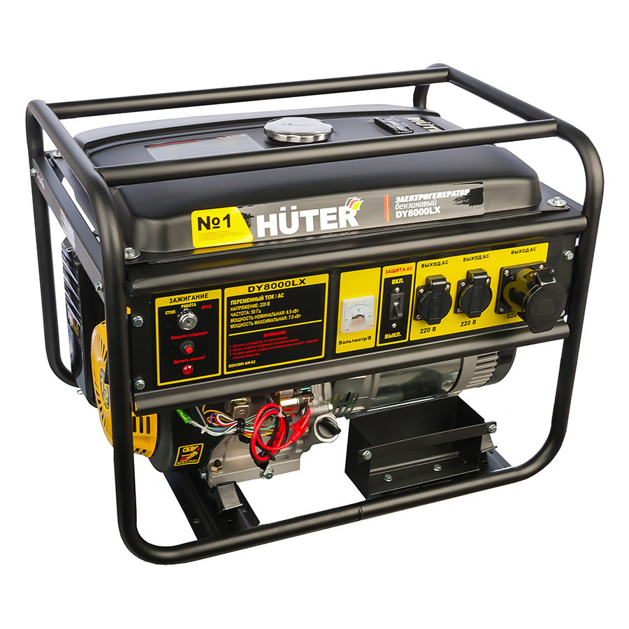 Бензиновый генератор Huter DY8000LX с электростартером